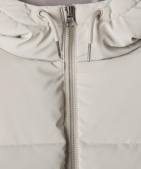 Parka courte à capuche en matière déperlante finition mate fille vue3 - GEMO 4G FILLE - GEMO
