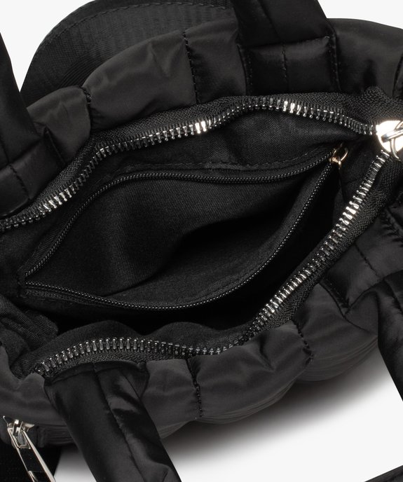 Sac en textile matelassé porté main femme vue3 - GEMO (ACCESS) - GEMO