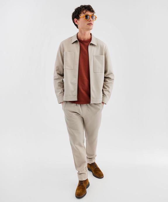 Surchemise zippée en maille extensible homme vue4 - GEMO (HOMME) - GEMO