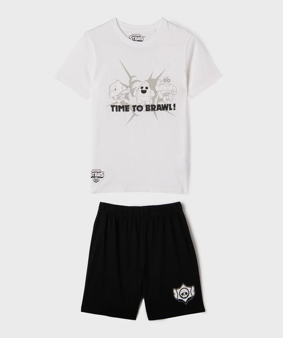 Pyjashort en jersey de coton imprimé garçon - Brawl Stars vue1 - BRAWL STARS - GEMO