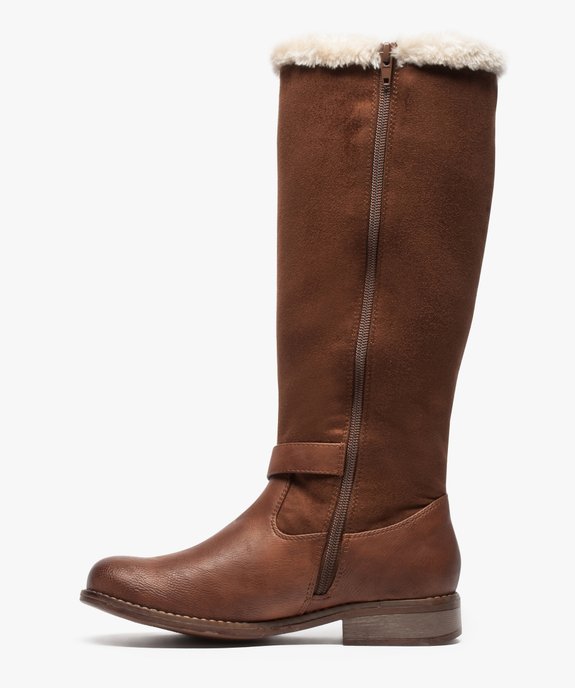 Bottes femme avec doublure chaude vue3 - GEMO (CASUAL) - GEMO