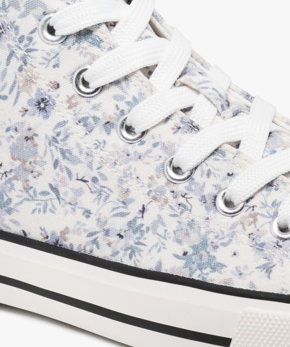 Baskets montantes en toile fleuri femme vue7 - FOLLOW ME G4G - GEMO