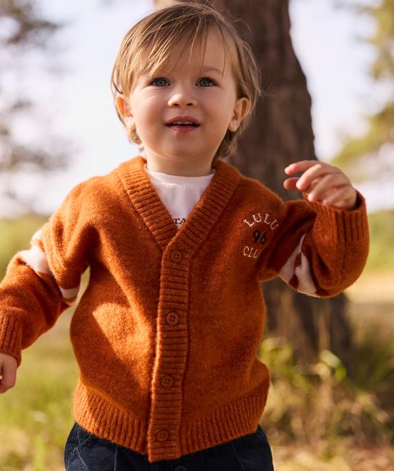 Gilet douillet imprimé devant et dos bébé garçon – LuluCastagnette vue4 - LULUCASTAGNETTE - GEMO