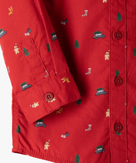 Chemise bébé garçon spéciale Noël avec nœud papillon vue2 - GEMO(BEBE DEBT) - GEMO