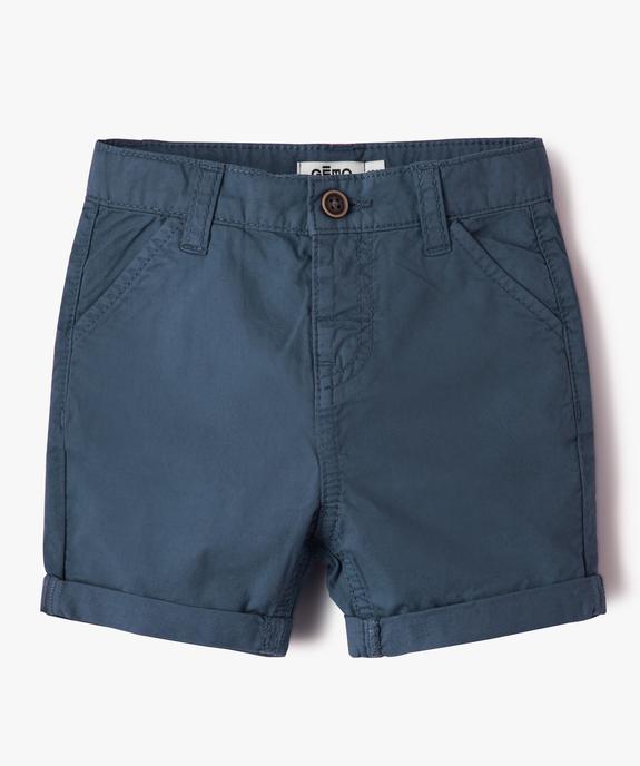 Bermuda bébé garçon en toile de coton vue1 - GEMO(BEBE DEBT) - GEMO