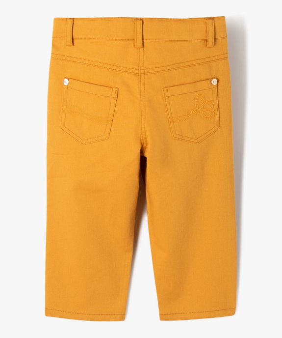 Pantalon carotte en toile bébé fille - LuluCastagnette vue3 - LULUCASTAGNETTE - GEMO