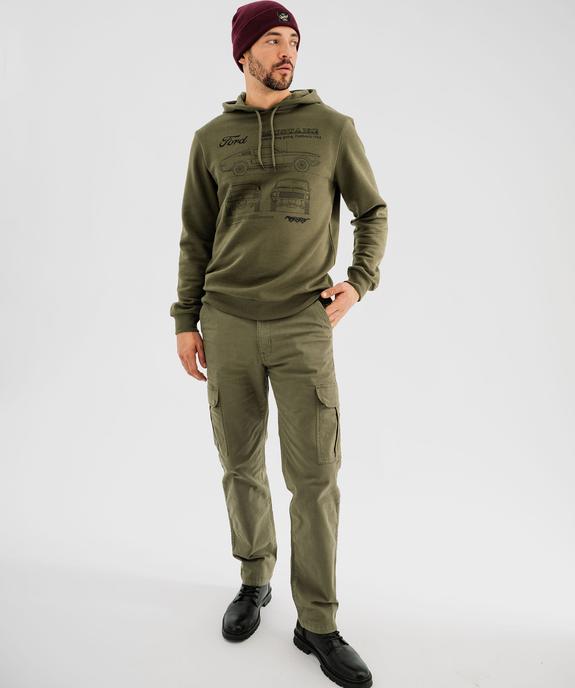 Sweat à capuche molletonné homme - Ford vue4 - FORD - GEMO