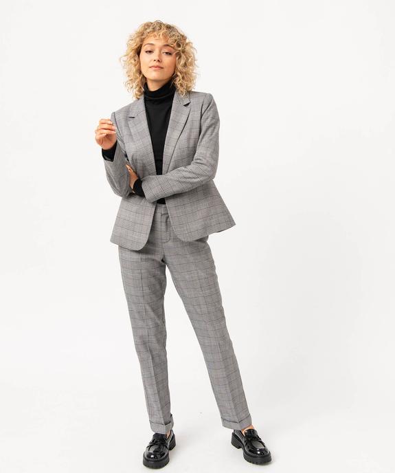 Tee-shirt à manches longues et col roulé en maille côtelée femme vue5 - GEMO 4G FEMME - GEMO