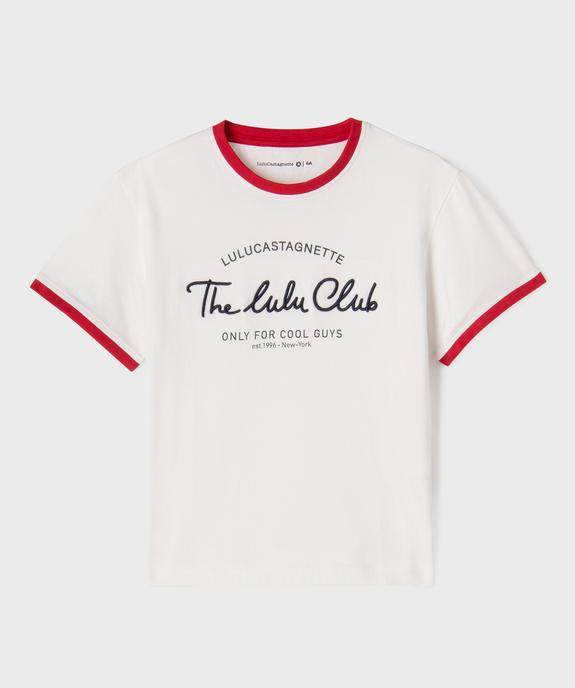 Tee-shirt manches courtes en jersey brodé garçon - LuluCastagnette vue1 - LULU CASTAGNETTE GEMO FOR GOOD - GEMO