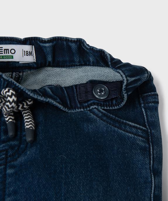 Jean jogger resserré aux chevilles bébé garçon vue2 - GEMO(BEBE DEBT) - GEMO