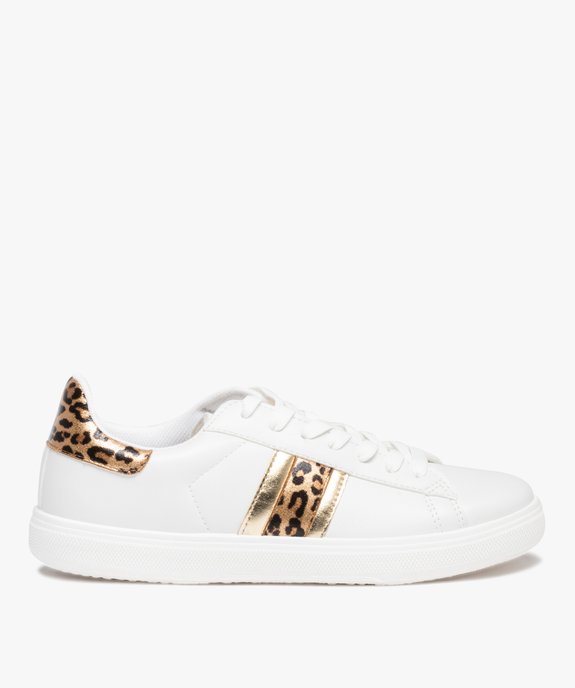 Baskets femme unies à lacets motif jungle vue1 - GEMO (SPORTSWR) - GEMO