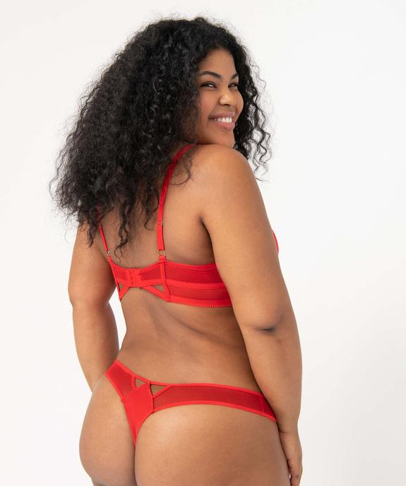 Soutien-gorge femme grande taille emboîtant à découpes fantaisie vue2 - GEMO(HOMWR FEM) - GEMO