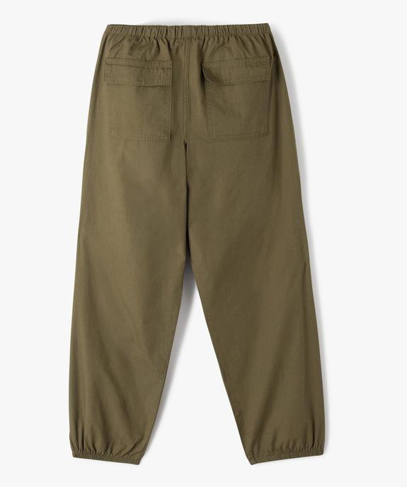 Pantalon parachute fille coupe large resserré aux chevilles  vue3 - GEMO (JUNIOR) - GEMO