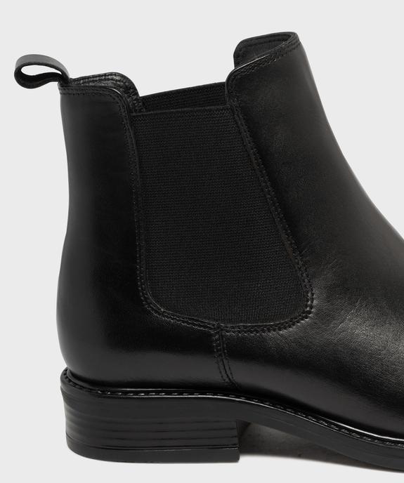 Chelsea boots en cuir lisse uni femme - Tanéo - TANEO Chelsea boots en cuir lisse uni femme - Tanéo vue6 - TANEO - GEMO