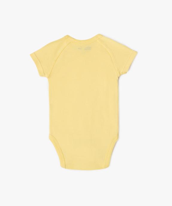 Body manches courtes fermeture croisée bébé (lot de 3) vue4 - GEMO 4G BEBE - GEMO