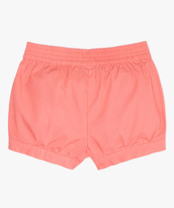 Short bébé fille bloomer à taille élastiquée vue3 - GEMO(BEBE DEBT) - GEMO