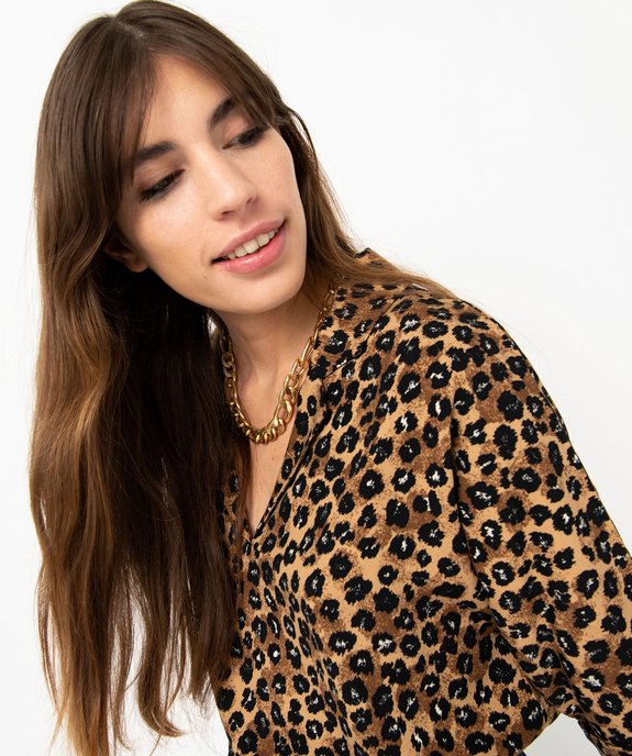 Blouse imprimée ample à manches chauve-souris femme vue6 - GEMO 4G FEMME - GEMO