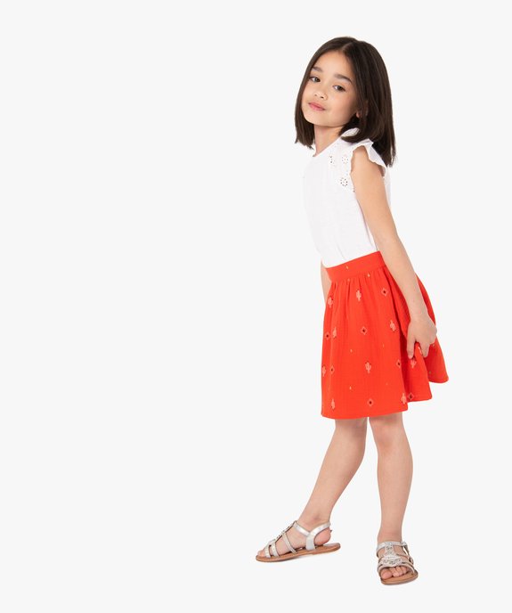 Jupe fille en double gaze de coton à motifs aztèques  vue5 - GEMO (ENFANT) - GEMO