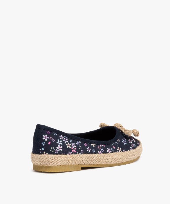 Ballerines fille en toile imprimée et semelle en corde vue4 - GEMO (ENFANT) - GEMO