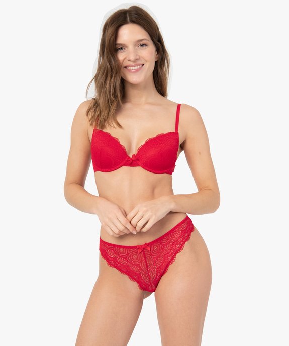 String en dentelle et tulle femme (lot de 2) vue3 - GEMO(HOMWR FEM) - GEMO
