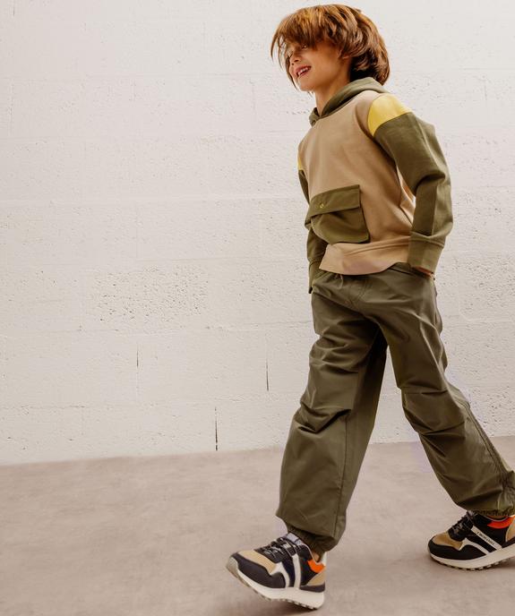 Pantalon parachute doublé à chevilles élastiquées garçon vue6 - GEMO (ENFANT) - GEMO