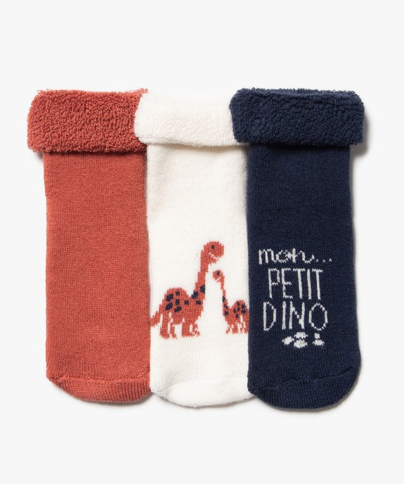Chaussettes bébé en maille bouclette (lot de 3) vue1 - GEMO 4G BEBE - GEMO