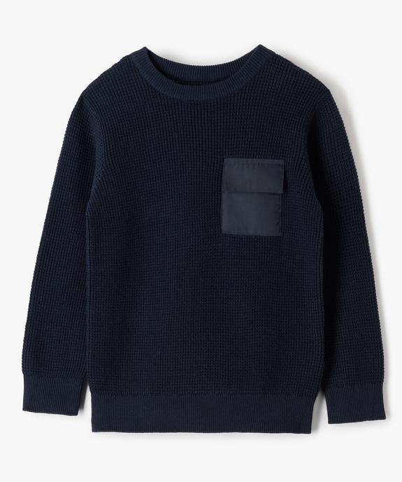Pull garçon avec poche poitrine fantaisie vue1 - GEMO (ENFANT) - GEMO