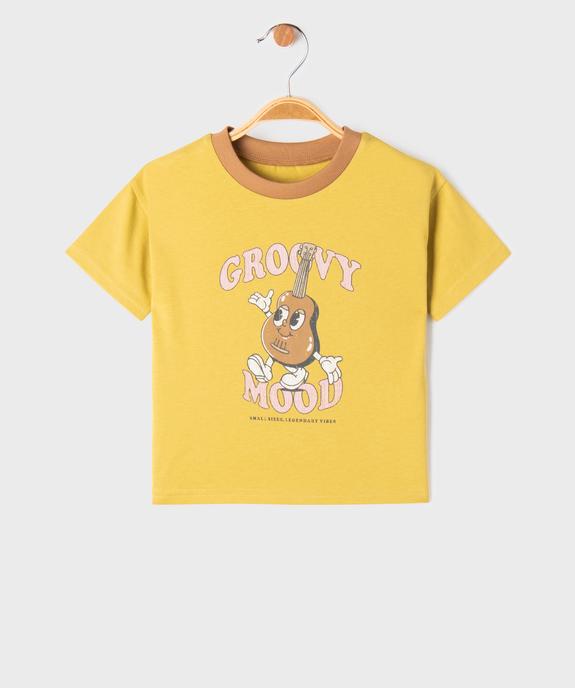 Tee-shirt manches courtes avec motif musique bébé garçon vue1 - GEMO 4G BEBE - GEMO