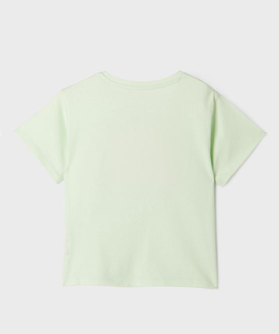 Tee-shirt manches courtes avec motif en sequins réversibles fille vue3 - GEMO (ENFANT) - GEMO
