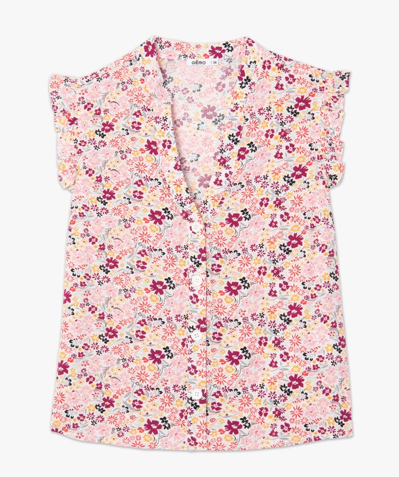 Blouse femme sans manches boutonnée sur l’avant vue4 - GEMO(FEMME PAP) - GEMO