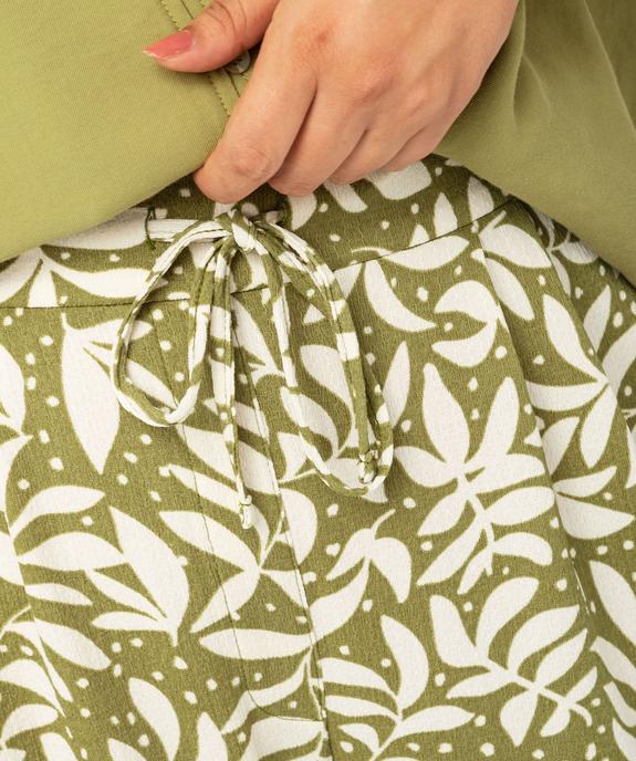 Pantalon large en maille froissée imprimée et extensible femme grande taille vue3 - GEMO (G TAILLE) - GEMO