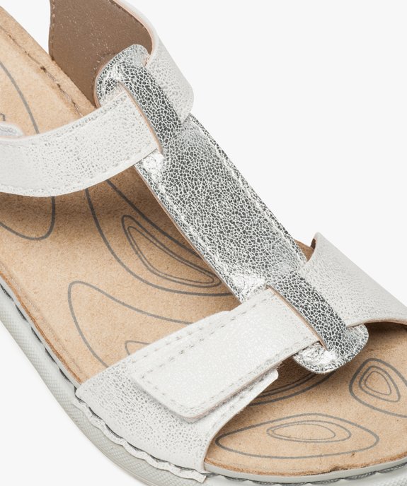 Sandales femme confort brillantes à scratch vue6 - GEMO (CONFORT) - GEMO