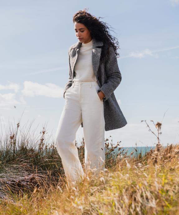 Pantalon femme en toile épaisse coupe Flare vue5 - GEMO(FEMME PAP) - GEMO