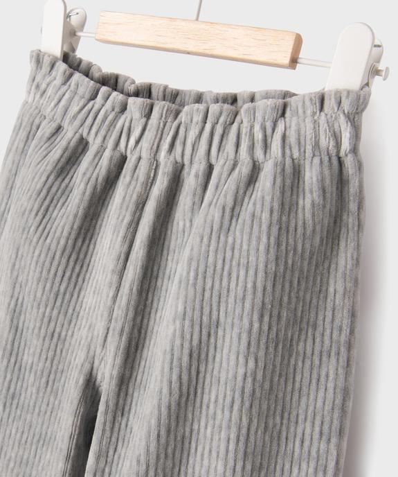 Pantalon large en velours côtelé avec taille élastique bébé fille vue2 - GEMO(BEBE DEBT) - GEMO