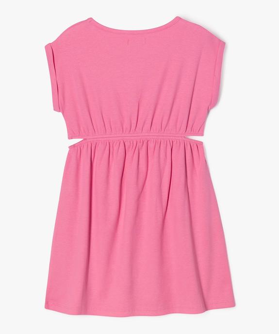 Robe en maille côtelée avec ouvertures à la taille fille vue3 - GEMO (ENFANT) - GEMO
