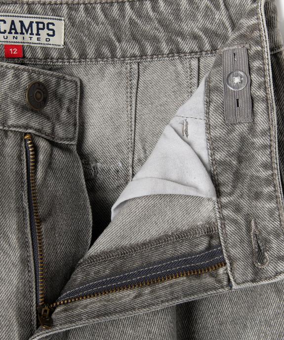 Jean cargo wide leg en denim délavé fille - Camps United vue3 - CAMPS - GEMO