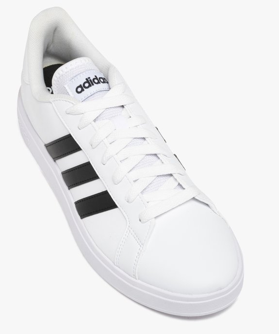 Baskets basses à bandes contrastées homme - Adidas Grand Court Base vue12 - ADIDAS - GEMO