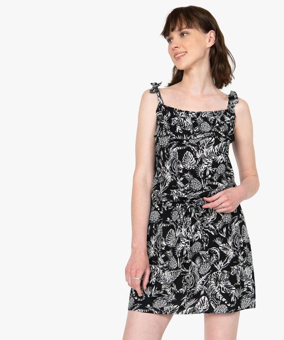 Robe femme courte à bretelles vue1 - GEMO(FEMME PAP) - GEMO