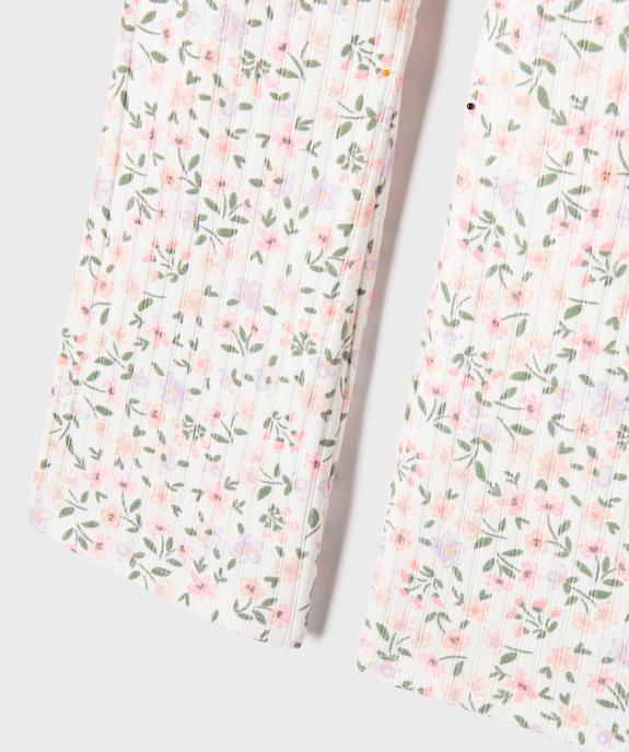 Legging flare en maille côtelée fille vue2 - GEMO 4G FILLE - GEMO