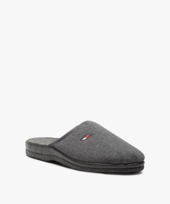 Pantoufles homme mules confort unies dessus jersey vue2 - GEMO(HOMWR HOM) - GEMO