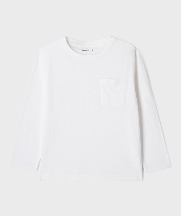 Tee-shirt à manches longues avec poche poitrine garçon vue2 - GEMO (ENFANT) - GEMO