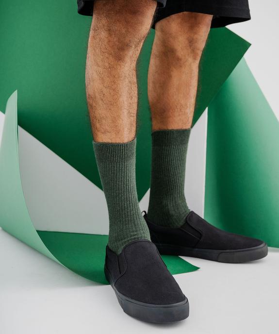 Baskets en toile à enfiler style slippers homme - Urban Steps vue7 - URBAN STEPS - GEMO