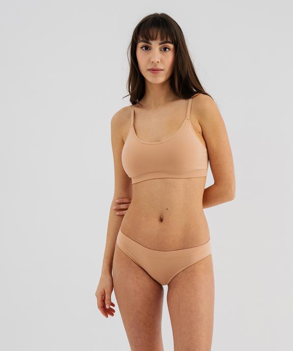 Culotte sans coutures en matière recyclée extensible femme vue3 - GEMO 4G FEMME - GEMO