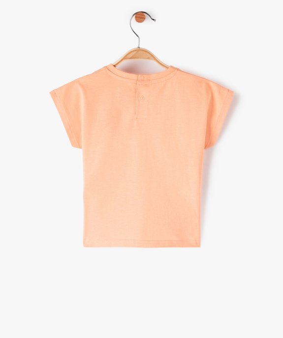 Tee-shirt bébé garçon coupe oversize à manches ultra courtes vue3 - GEMO(BEBE DEBT) - GEMO
