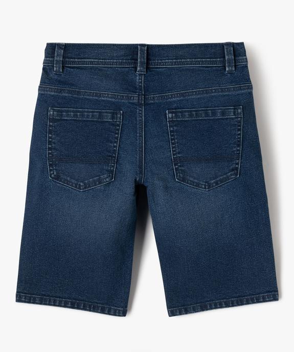 Bermuda en denim coupe slim garçon vue3 - GEMO (JUNIOR) - GEMO