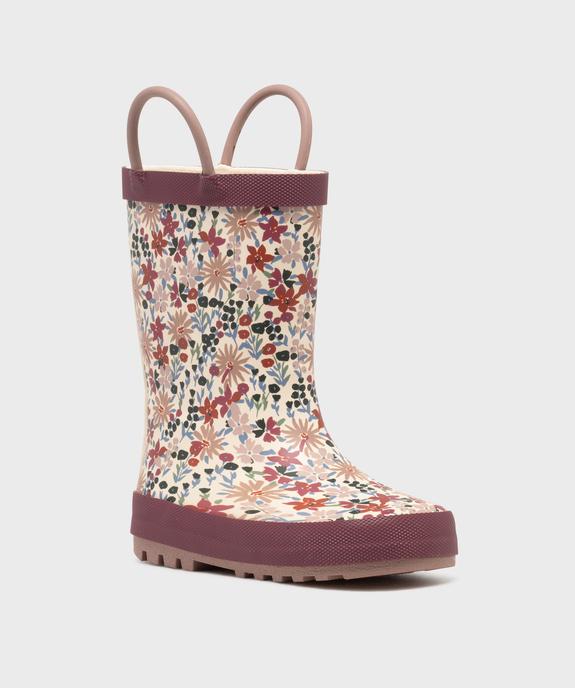Bottes de pluie fleuries à anses fille - Lovely Wings vue2 - LOVELY WINGS - GEMO