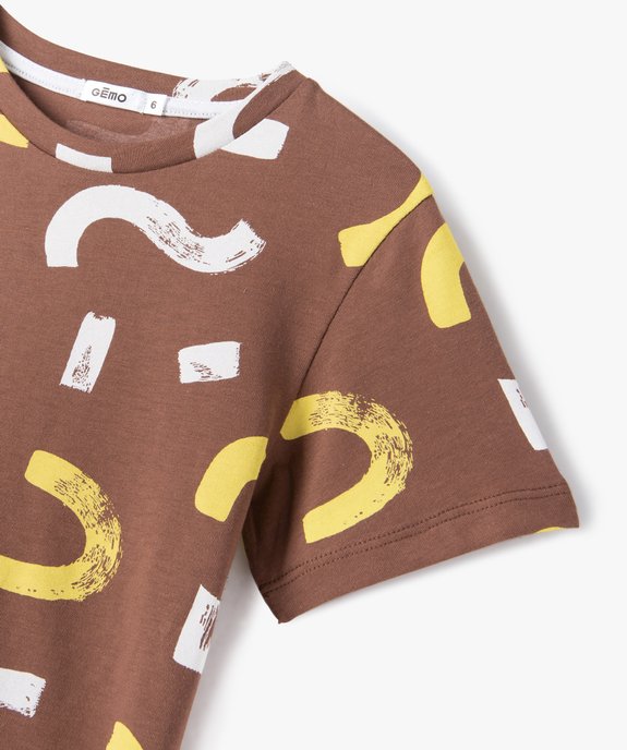 Tee-shirt manches courtes à motifs graphiques garçon vue2 - GEMO (ENFANT) - GEMO