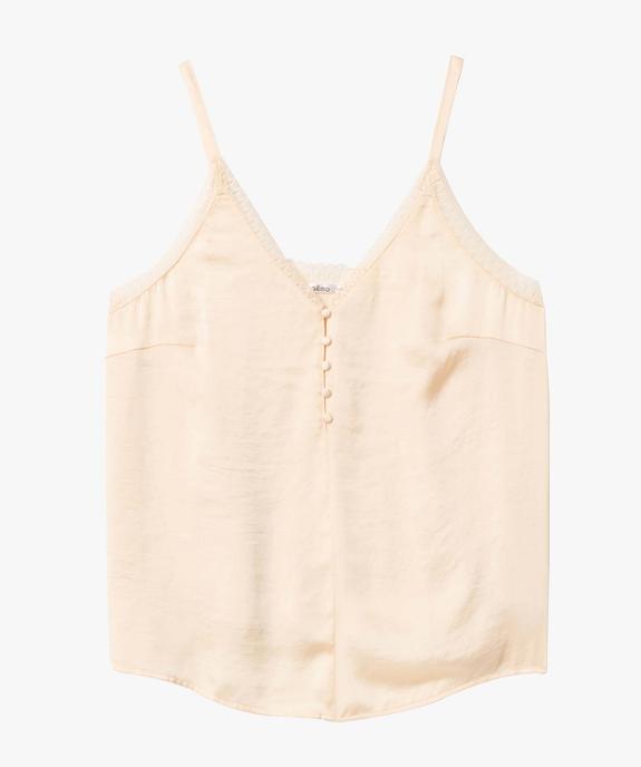 Débardeur femme grande taille en satin, viscose stretch et dentelle vue4 - GEMO(HOMWR FEM) - GEMO