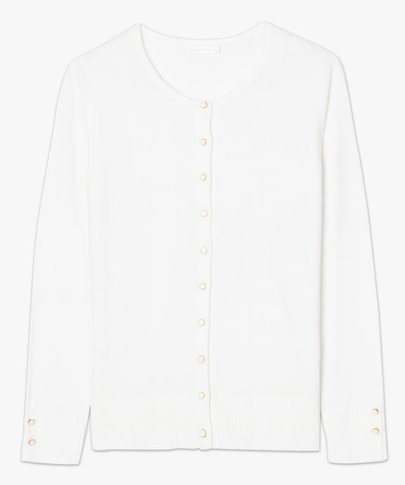 Gilet pour femme boutonné sur l'avant avec col rond vue4 - GEMO (MAILLE) - GEMO