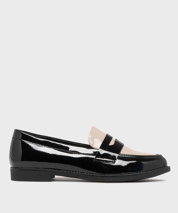 Mocassins vernis bicolores bout amande femme vue1 - VALENTINA BALDA - GEMO